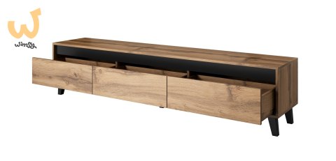 Szafka RTV NORD 185cm dąb wotan/antracyt Szafka RTV NORD 185cm dąb wotan/antracyt