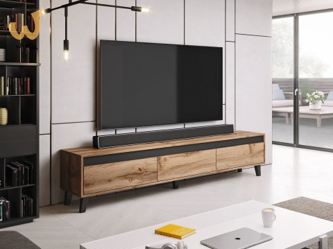 Szafka RTV NORD 185cm dąb wotan/antracyt Szafka RTV NORD 185cm dąb wotan/antracyt