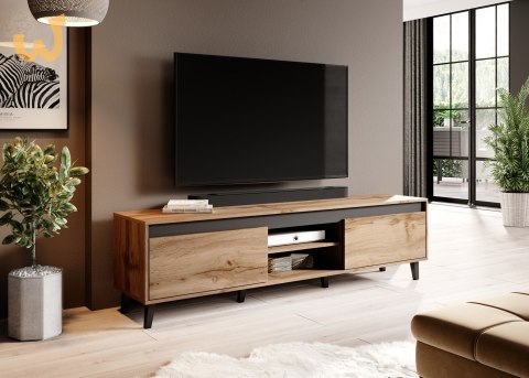 Szafka RTV NORD II 170cm dąb wotan/antracyt Szafka RTV NORD II 170cm dąb wotan/antracyt
