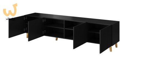 Szafka RTV PAFOS 200x40x52 czarny mat Szafka RTV PAFOS 200x40x52 czarny mat
