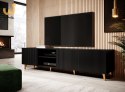 Szafka RTV PAFOS 200x40x52 czarny mat