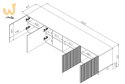 Szafka RTV PAFOS 200x40x52 czarny mat