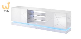 Szafka RTV QIU 200 MDF biały połysk/ biały połysk