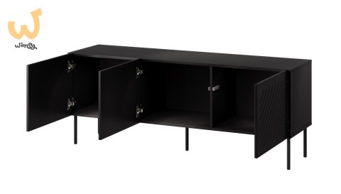 Szafka RTV SIENA 150,5x40x60 czarny mat Szafka RTV SIENA 150,5x40x60 czarny mat