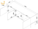 Szafka RTV SIENA 150,5x40x60 kaszmir mat
