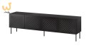 Szafka RTV SIENA 200x40x60 czarny mat