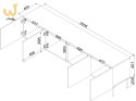 Szafka RTV SIENA 200x40x60 czarny mat