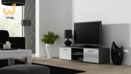 Szafka RTV SOHO 140 szary/ biały połysk