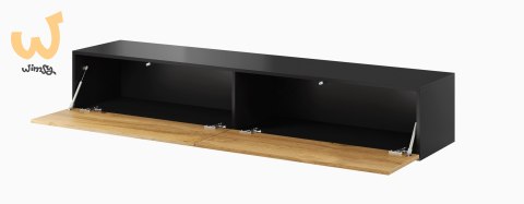 Szafka RTV VIGO '180' 30/180/40 czarny/dąb wotan Szafka RTV VIGO '180' 30/180/40 czarny/dąb wotan