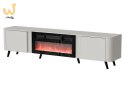 Szafka RTV VOLARE 200x39x49 kaszmir + kominek