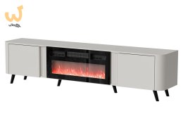 Szafka RTV VOLARE 200x39x49 kaszmir + kominek