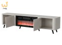 Szafka RTV VOLARE 200x39x49 kaszmir + kominek