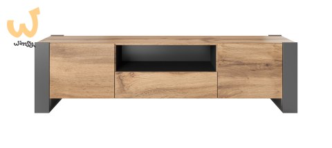 Szafka RTV WOOD 180/44/48 dąb wotan + antracyt