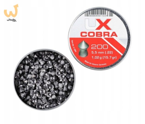 Śrut 5,5 mm UMAREX COBRA szpic molet. 200szt Śrut 5,5 mm UMAREX COBRA szpic molet. 200szt