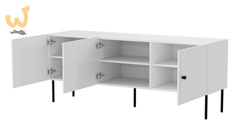 Szafka RTV 3D PALAZZO BIS 151x40x60 biały mat Szafka RTV 3D PALAZZO BIS 151x40x60 biały mat