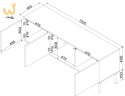 Szafka RTV 3D TRESSE 150x40x55 kaszmir mat