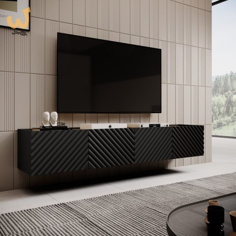 Szafka RTV 4D ONDA 200x40x35-54 czarny (stojąca lub wisząca) Szafka RTV 4D ONDA 200x40x35-54 czarny (stojąca lub wisząca)