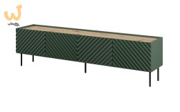 Szafka RTV 4D ONDA 200x40xH54,35 zieleń (stojąca lub wisząca)