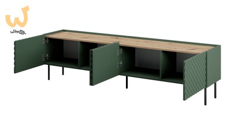 Szafka RTV 4D ONDA 200x40xH54,35 zieleń (stojąca lub wisząca) Szafka RTV 4D ONDA 200x40xH54,35 zieleń (stojąca lub wisząca)