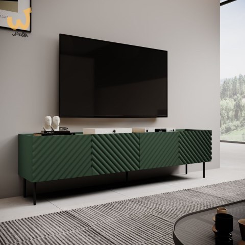 Szafka RTV 4D ONDA 200x40xH54,35 zieleń (stojąca lub wisząca) Szafka RTV 4D ONDA 200x40xH54,35 zieleń (stojąca lub wisząca)