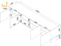 Szafka RTV 4D PALAZZO BIS 201x40x60 czarny mat