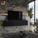 Szafka RTV ABI 4D 200x38x62 czarny mat