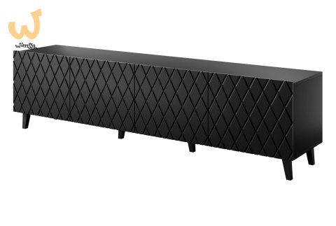 Szafka RTV ASTI 200x42x52 czarny mat Szafka RTV ASTI 200x42x52 czarny mat