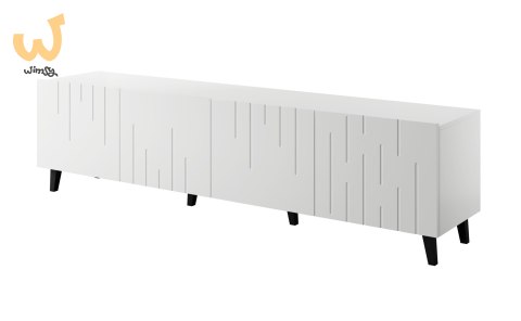 Szafka RTV BARI 200x42x52 biały mat