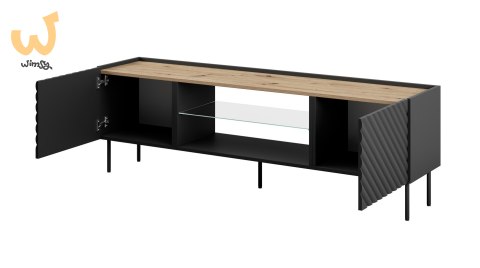 Szafka RTV EF ONDA 180x40x39-58 czarny (stojąca lub wisząca) Szafka RTV EF ONDA 180x40x39-58 czarny (stojąca lub wisząca)