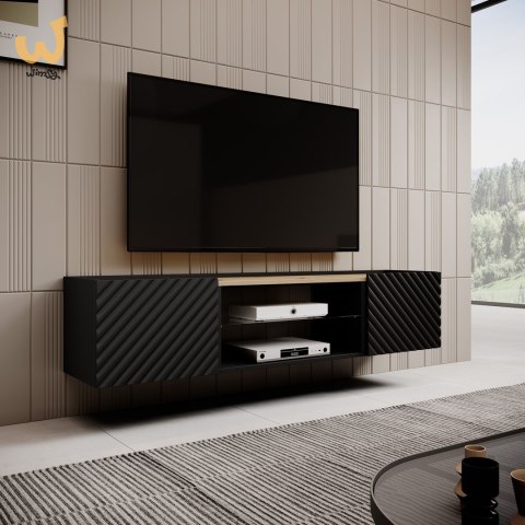 Szafka RTV EF ONDA 180x40x39-58 czarny (stojąca lub wisząca) Szafka RTV EF ONDA 180x40x39-58 czarny (stojąca lub wisząca)