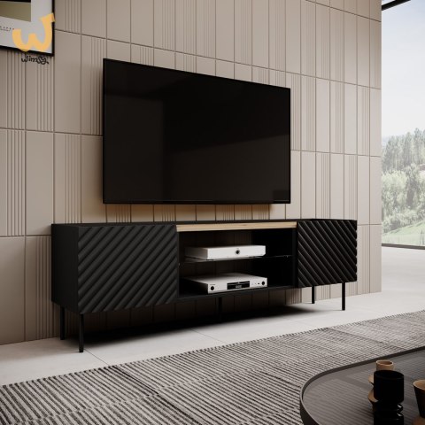 Szafka RTV EF ONDA 180x40x39-58 czarny (stojąca lub wisząca) Szafka RTV EF ONDA 180x40x39-58 czarny (stojąca lub wisząca)