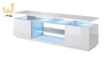 Szafka RTV EVA 180x40x52 biały/biały połysk