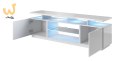 Szafka RTV EVA 180x40x52 biały/biały połysk