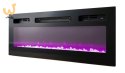 Szafka RTV EVA z kominkiem elektrycznym 180x40x52 czarny/czarny połysk