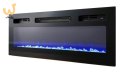 Szafka RTV EVA z kominkiem elektrycznym 180x40x52 czarny/czarny połysk