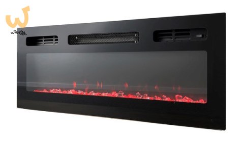 Szafka RTV EVA z kominkiem elektrycznym 180x40x52 grafit/grafit połysk Szafka RTV EVA z kominkiem elektrycznym 180x40x52 grafit/grafit połysk