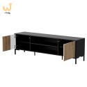 Szafka RTV MERCI 180x40x53,5 czarny/dąb artisan