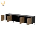 Szafka RTV MERCI 200x40x54 czarny/dąb artisan