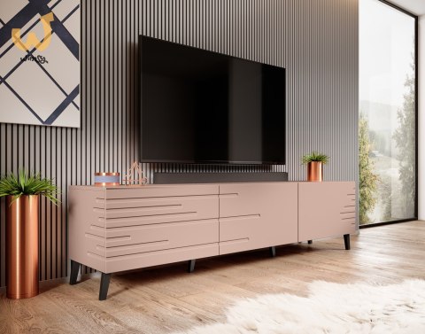 Szafka RTV NOVA 186x40x48 róż mat Szafka RTV NOVA 186x40x48 róż mat
