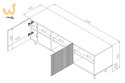 Szafka RTV PAFOS 150x40x52 biały mat
