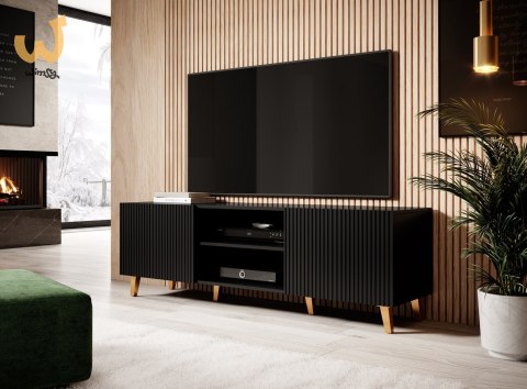 Szafka RTV PAFOS 150x40x52 czarny mat Szafka RTV PAFOS 150x40x52 czarny mat