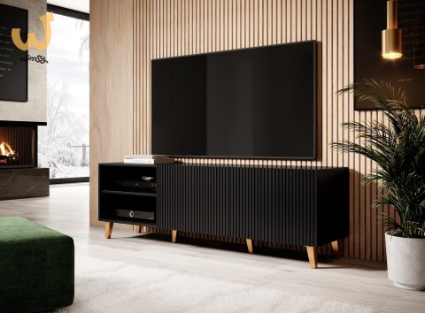 Szafka RTV PAFOS 150x40x52 czarny mat Szafka RTV PAFOS 150x40x52 czarny mat