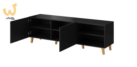 Szafka RTV PAFOS 150x40x52 czarny mat Szafka RTV PAFOS 150x40x52 czarny mat