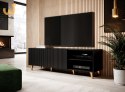 Szafka RTV PAFOS 150x40x52 czarny mat