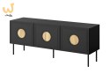 Szafka RTV PALAZZO 150x42x60 czarny + dąb craft