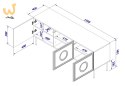 Szafka RTV PALAZZO 150x42x60 czarny + dąb craft