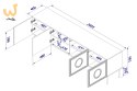 Szafka RTV PALAZZO 200x42x60 czarny + dąb craft