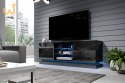 Szafka RTV QIU 160 MDF czarny połysk/czarny połysk