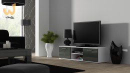 Szafka RTV SOHO 140 biały/ szary połysk