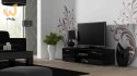 Szafka RTV SOHO 140 czarny/ czarny połysk